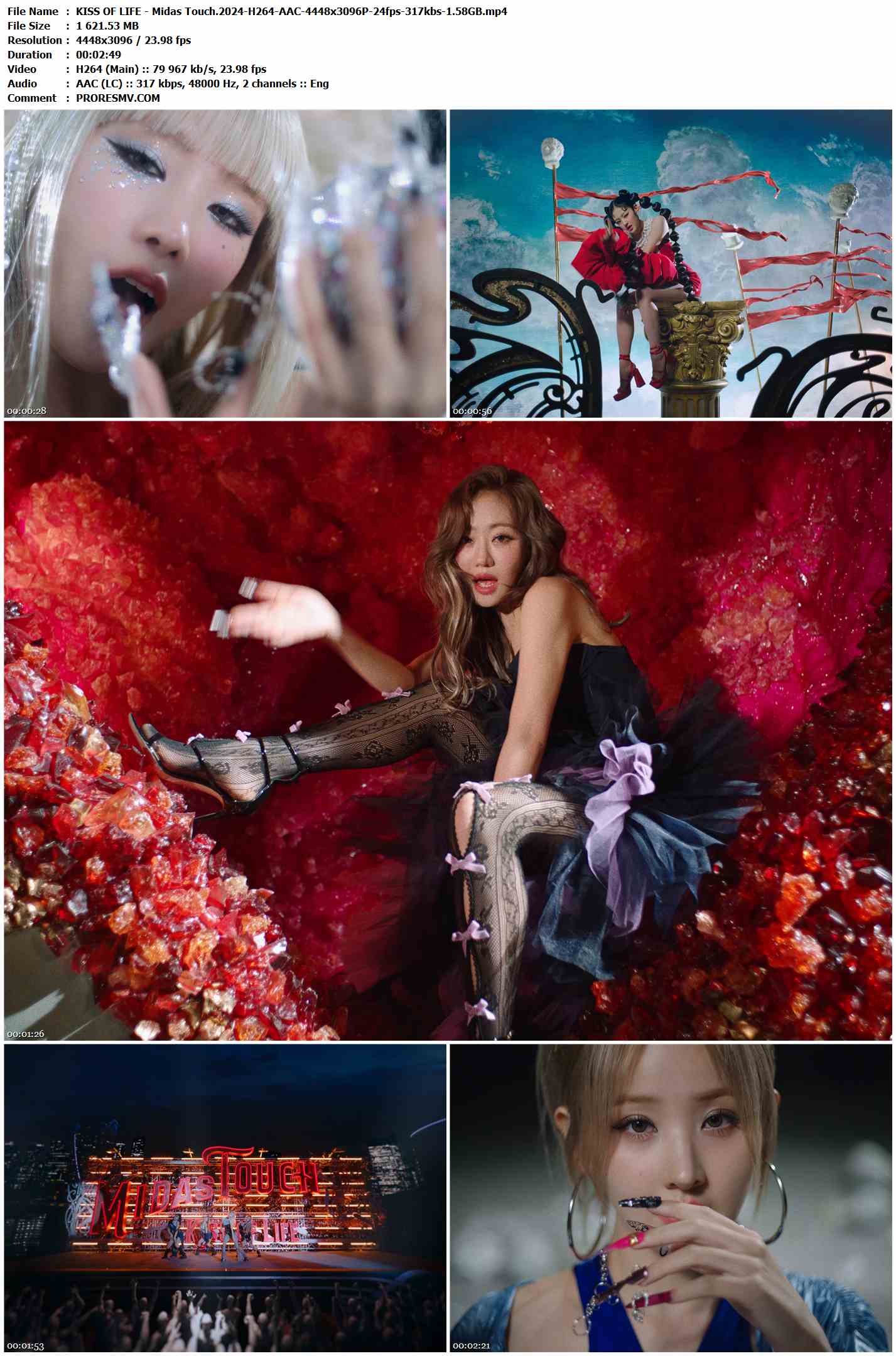 KISS OF LIFE - Midas Touch.2024-H264-AAC-4448x3096P-24fps-317kbs-1.58GB官方MV_高清MV